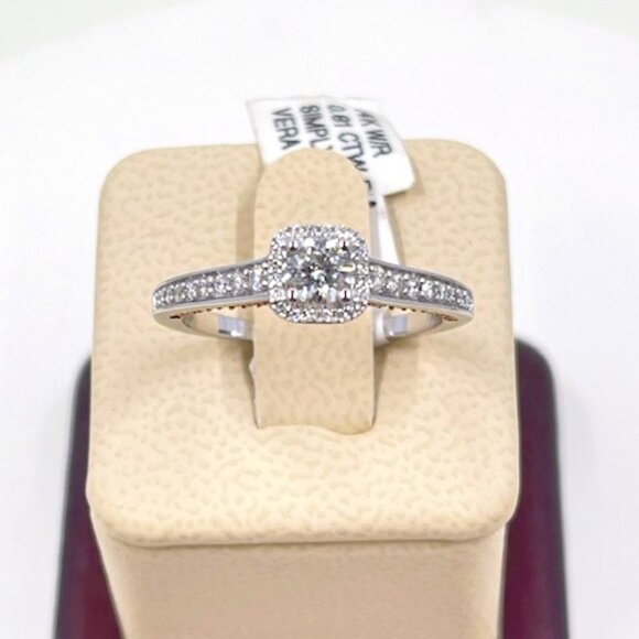 Vera Wang Diamond ring in 14k white and rose gold